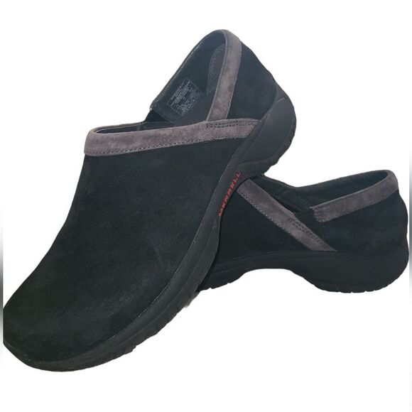 Merrell Encore Adam's slip on shoes, black Suede,  women's size 8.5 - Picture 1 of 8